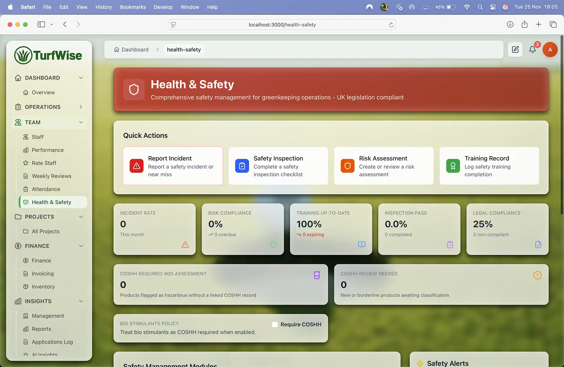 Compliance & Liability screenshot